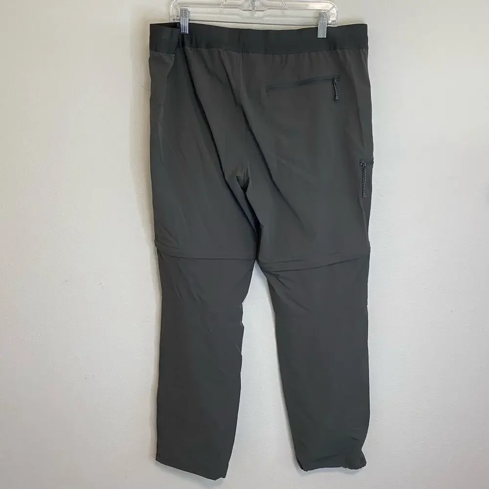 REI Co-op Men's Pants Sahara Guide Convertible Pants Zip‎ Off Green Hiking 2XL